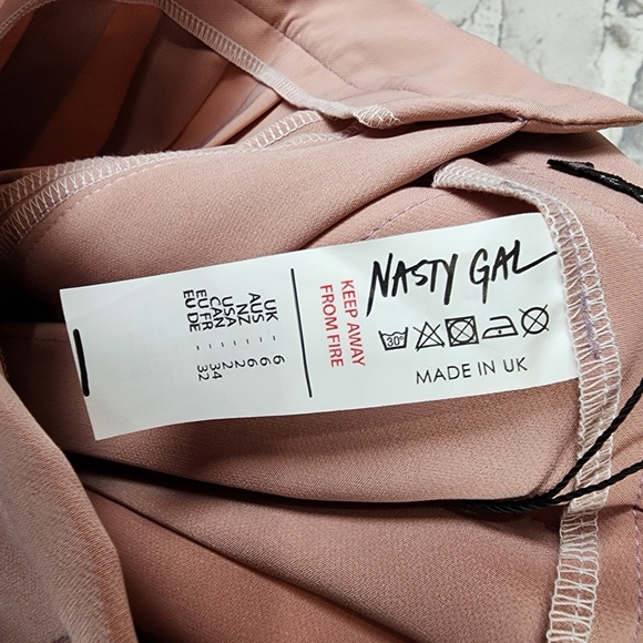 Nasty Gal Pleated Mini Skirt Ballet Pink Size 2 Flirty Coquette Clueless - Picture 8 of 9